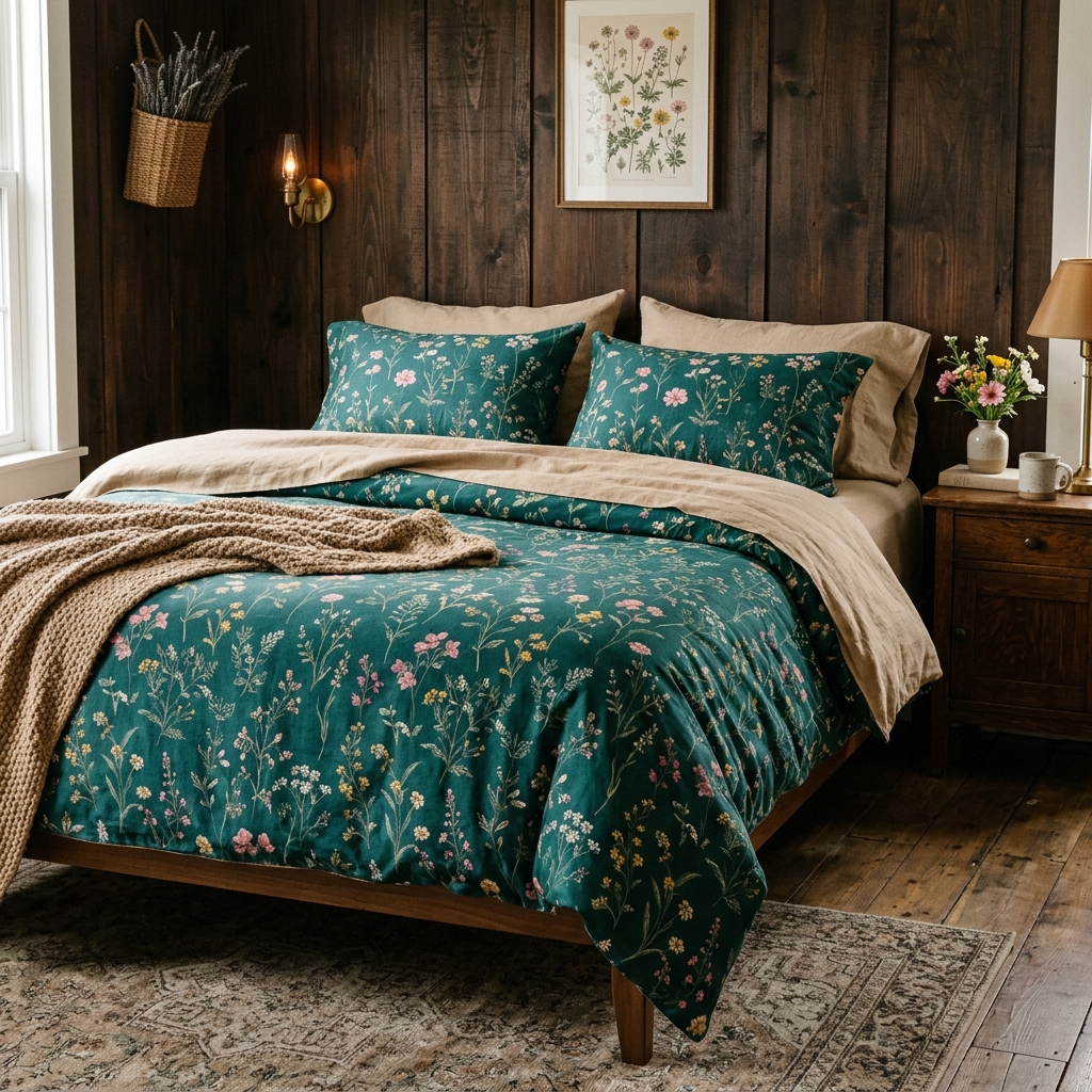 Instagram Emerald Botanical Bedding